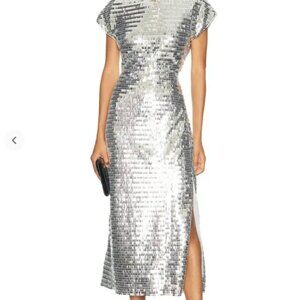 Simon Miller Argan Silver Sequin Dress - Size Medium